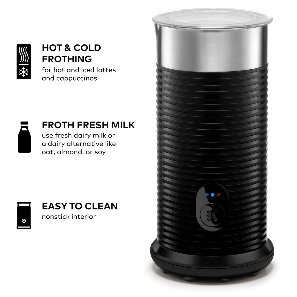 Single Serve Coffee Maker and Frother, 3 Brew Sizes, Black B911