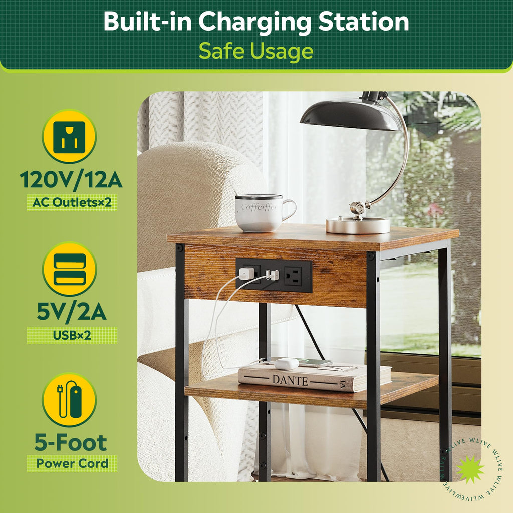 End Table with Charging Station E291267