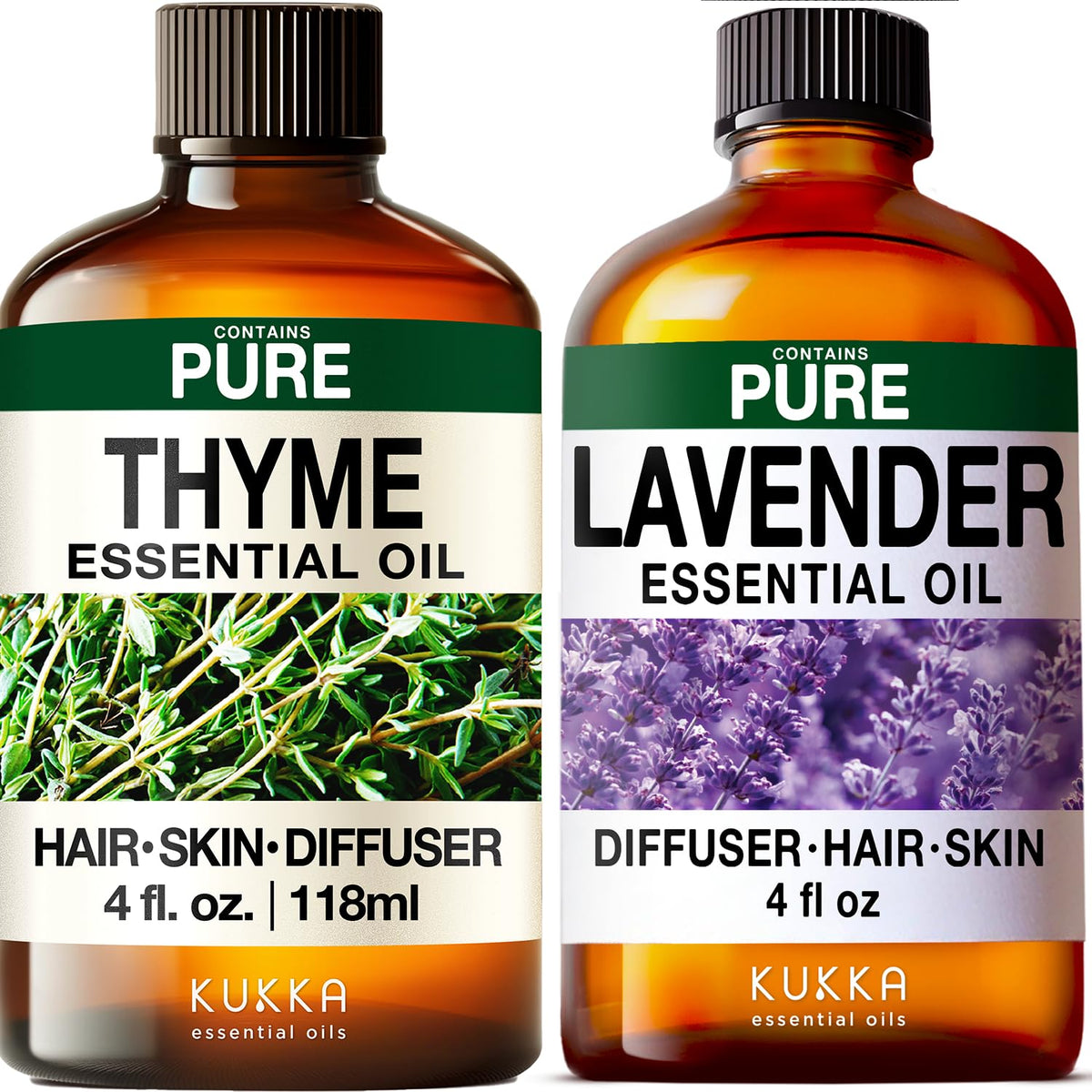 Thyme & Lavender Essential Oil Set 2x4 fl oz H7402