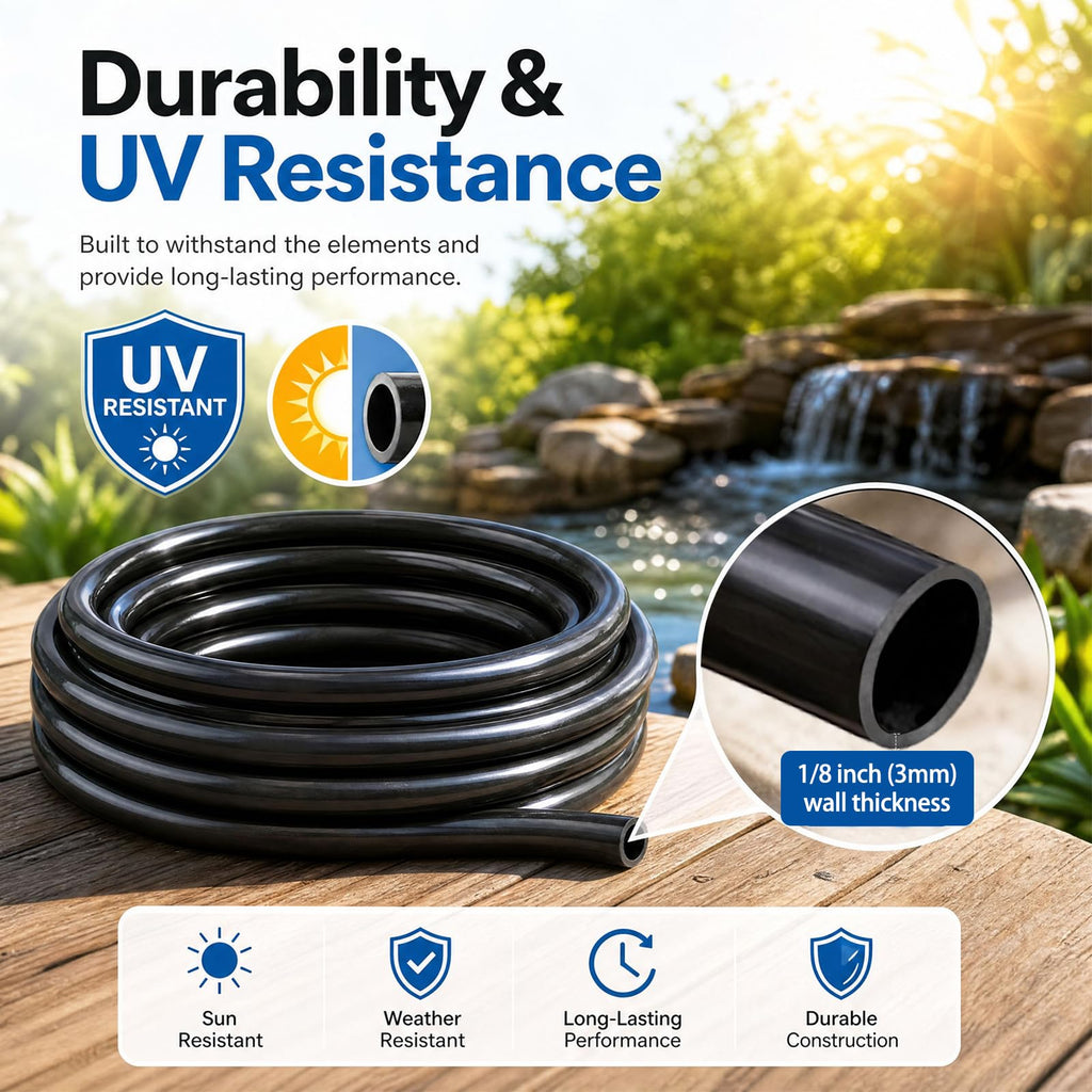 3/4 Inch ID x 100ft PVC Hose with 4 Stainless Steel Hose Clamps C198145