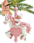 Baby's First Christmas Ornament 2026 Pink Carousel L1445