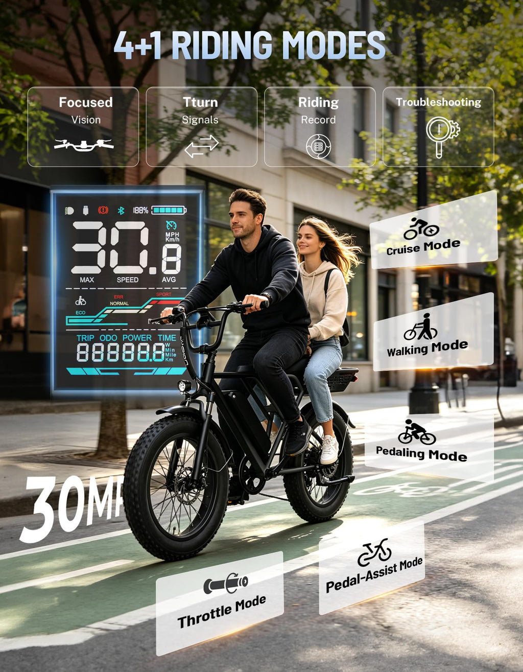 Electric Bike with 48V Removable Battery P40738