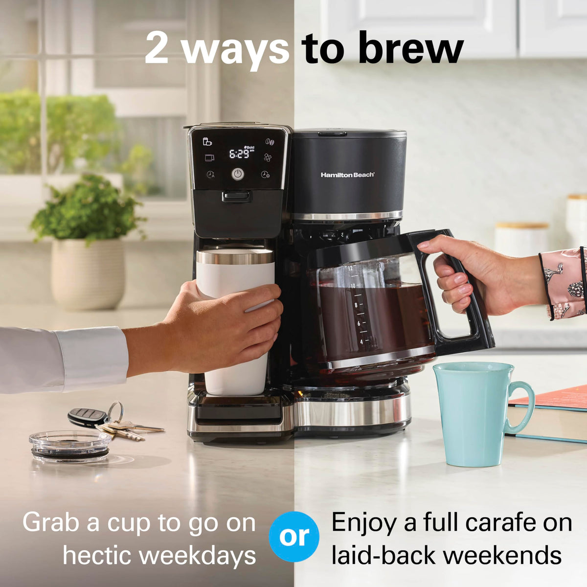 2-Way Drip Coffee Maker & Single Serve Coffee Machine E848671