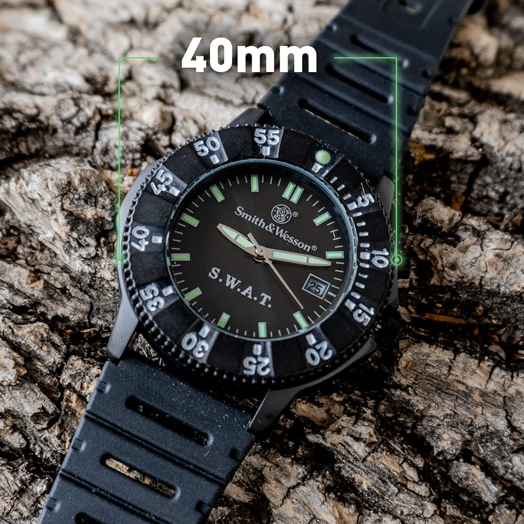 Men's Tactical Watch, 3ATM, Stainless Steel, 40mm B12795