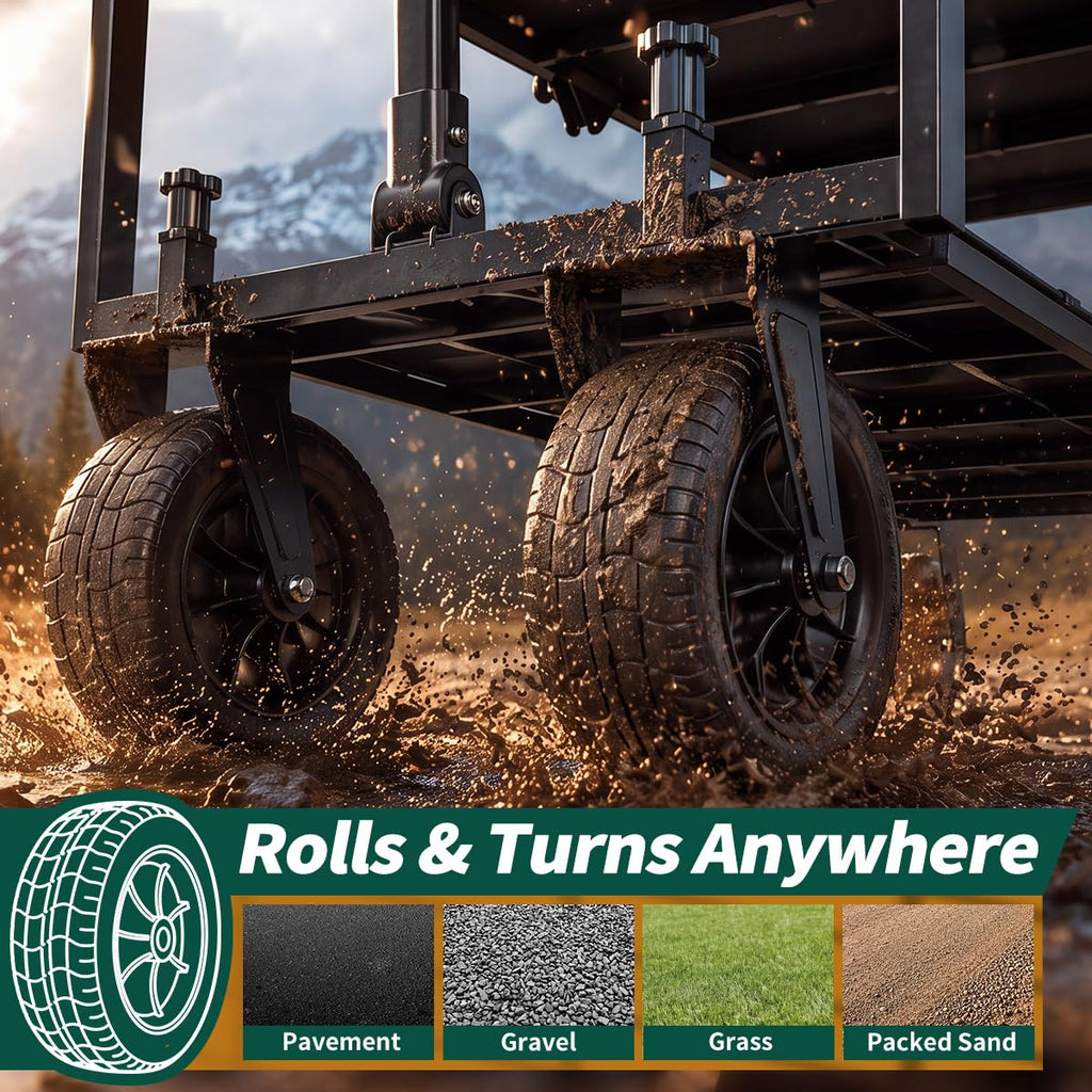 400L Double Decker Folding Wagon Cart A593