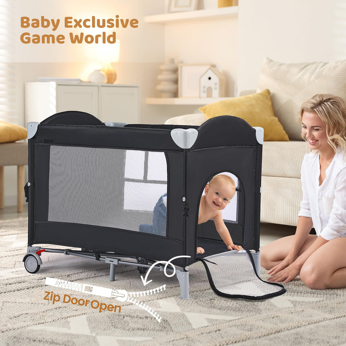 5-in-1 Pack and Play with Bassinet and Changing Table S852912