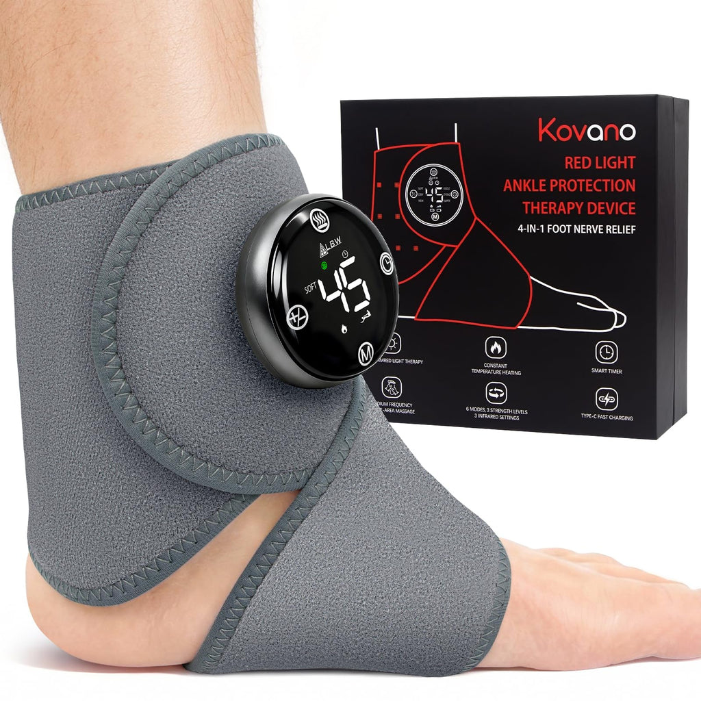 Cordless Heated Foot Massager Wrap with Red Light U355742