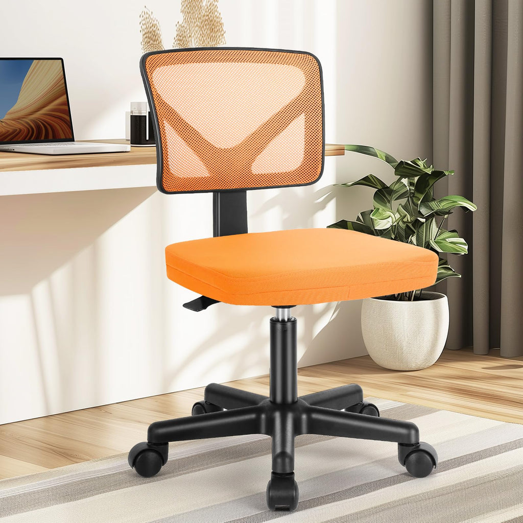 Orange Mesh Ergonomic Adjustable Swivel Rolling Office Chair A50505