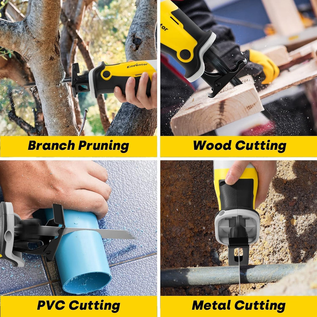 Reciprocating Saw with Brushless Motor, 20V, 2 x 2.0 Ah Batteries F9789