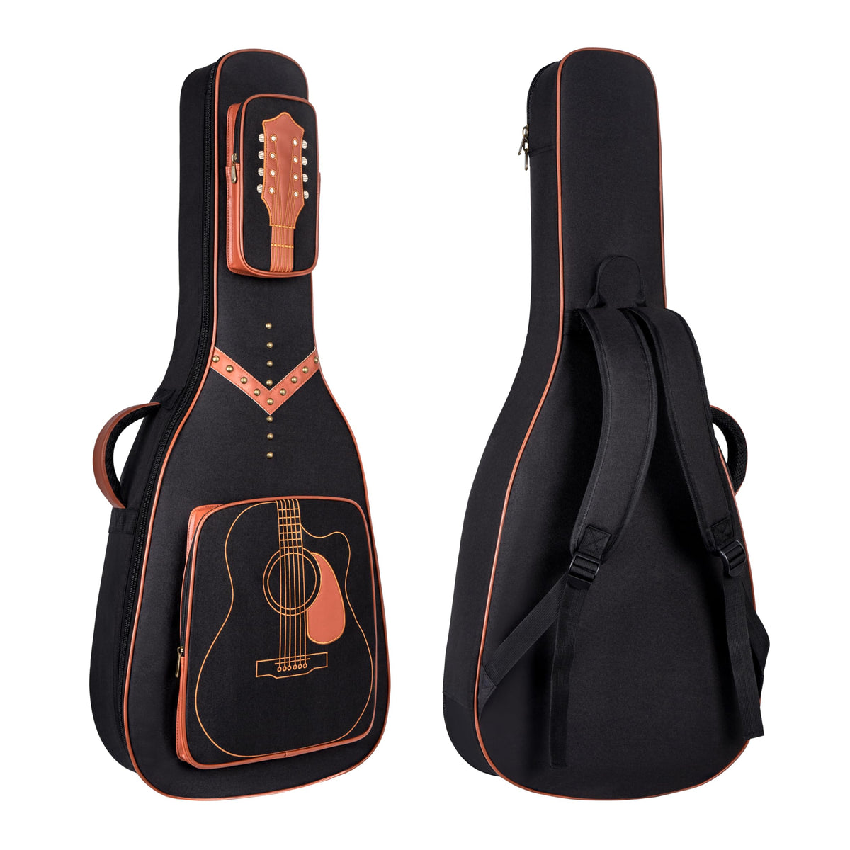 40/41/42" Waterproof PU Leather Acoustic Guitar Bag S4201