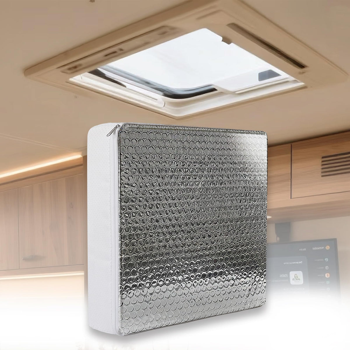 14"x14"x3" RV Vent Insulator (1-Pack) Reflective Skylight Cover E675614