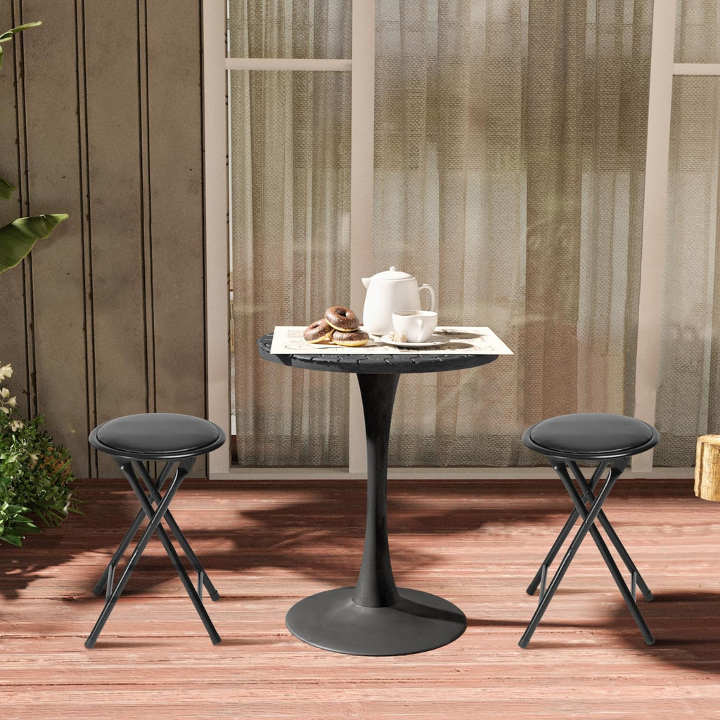 Black 18-Inch Folding Stool B174