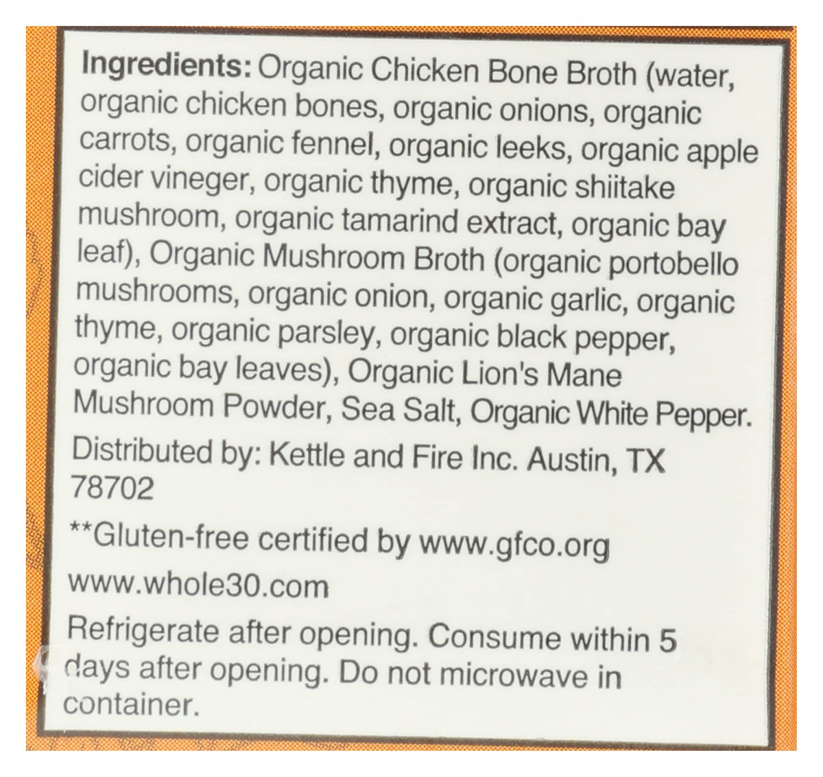 Mushroom Chicken Bone Broth 10g Protein Gluten Free 16.9 Oz Pack of 6 S79112