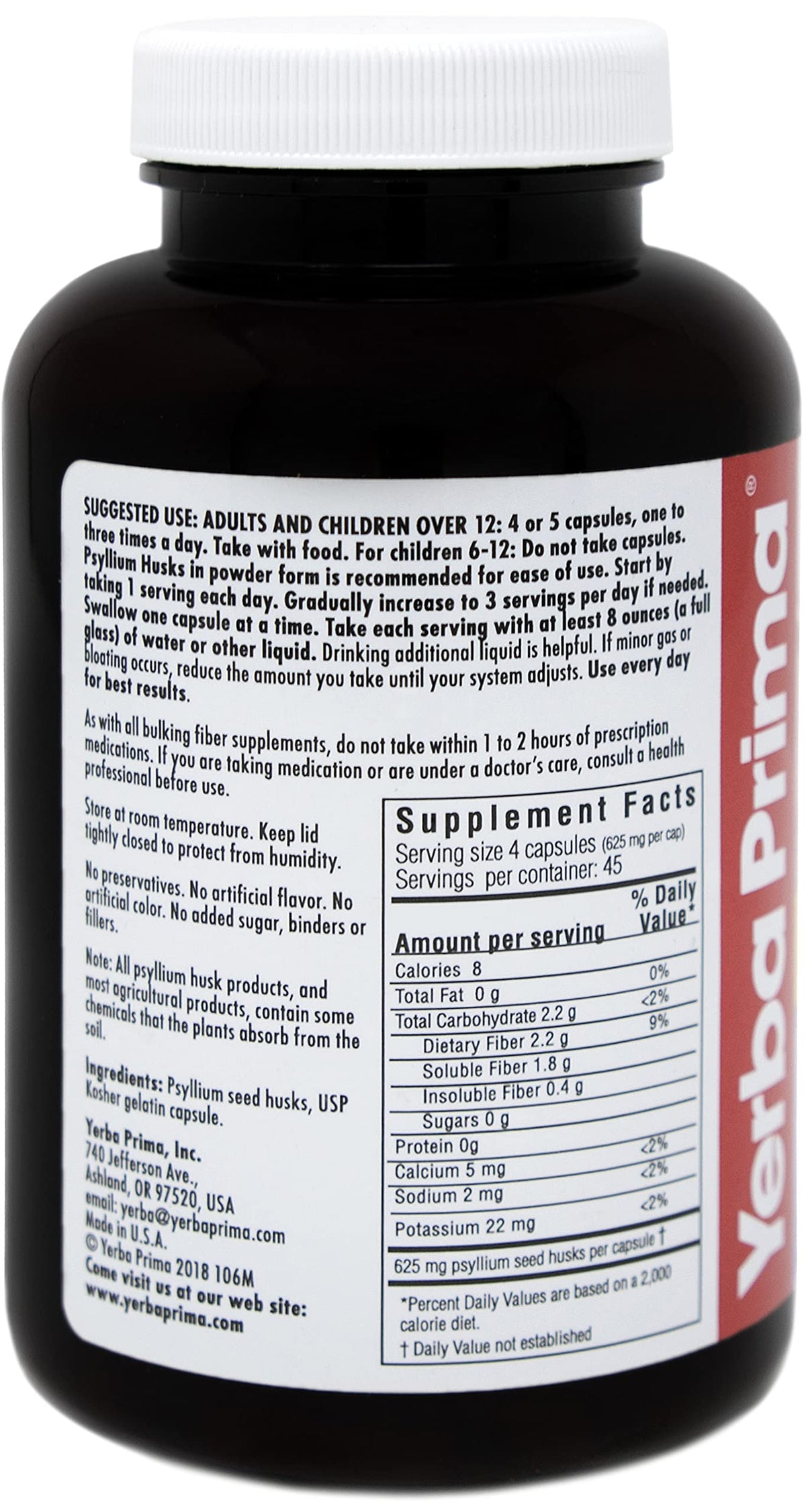 Psyllium Husk Capsules 180 Capsules Pack of 2 Y282109