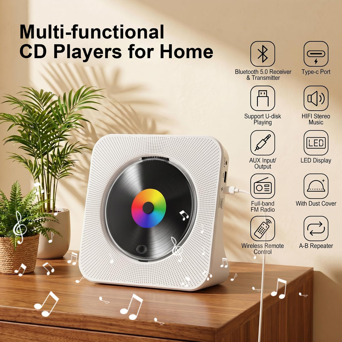 Portable Bluetooth CD Player J388354