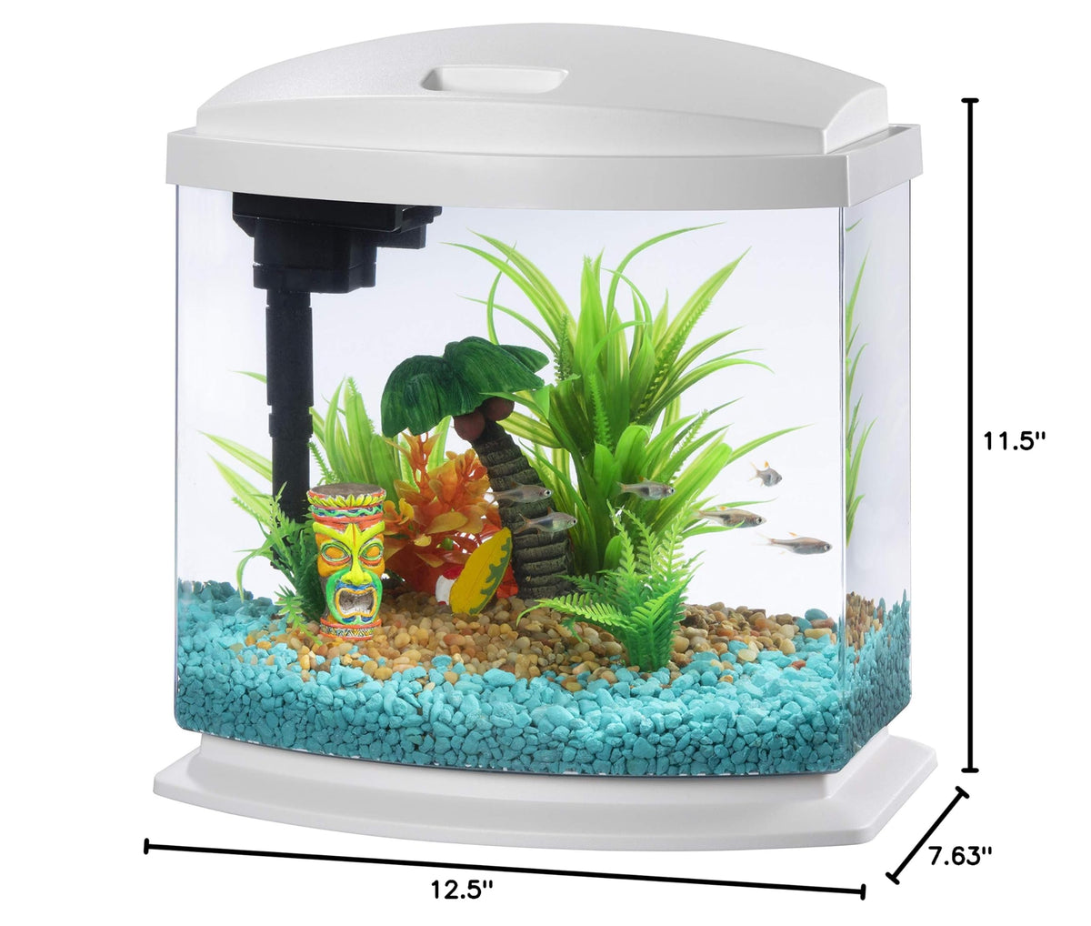 White 2.5 Gallon Aquarium Fish Tank Kit Q80940