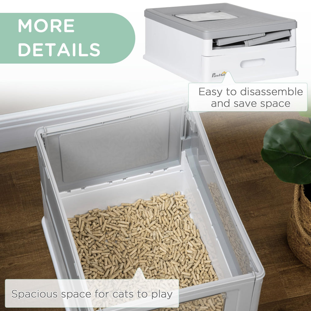 Fully Enclosed Cat Litter Box with Scoop A285