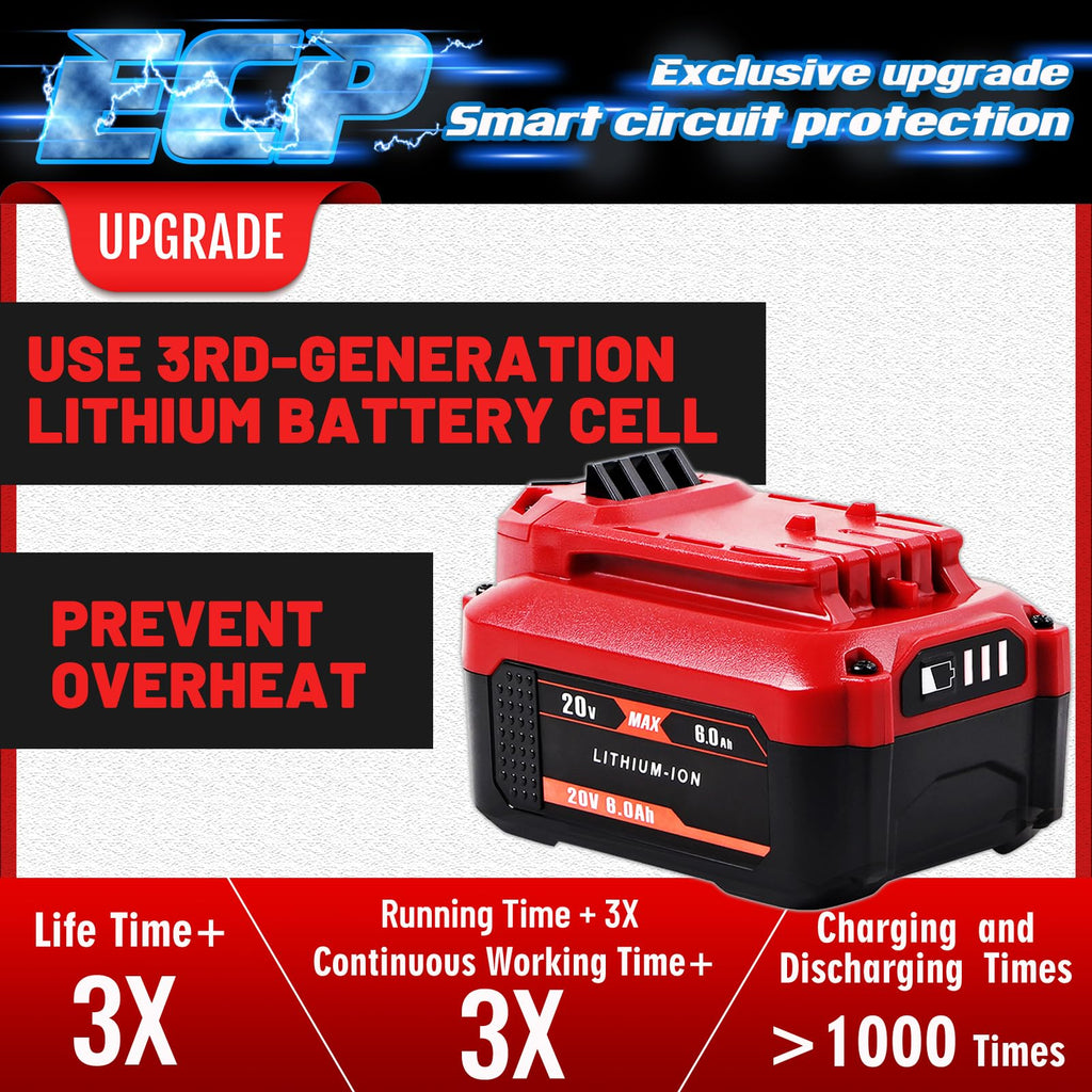 20V 6.0Ah Replacement Battery E5774