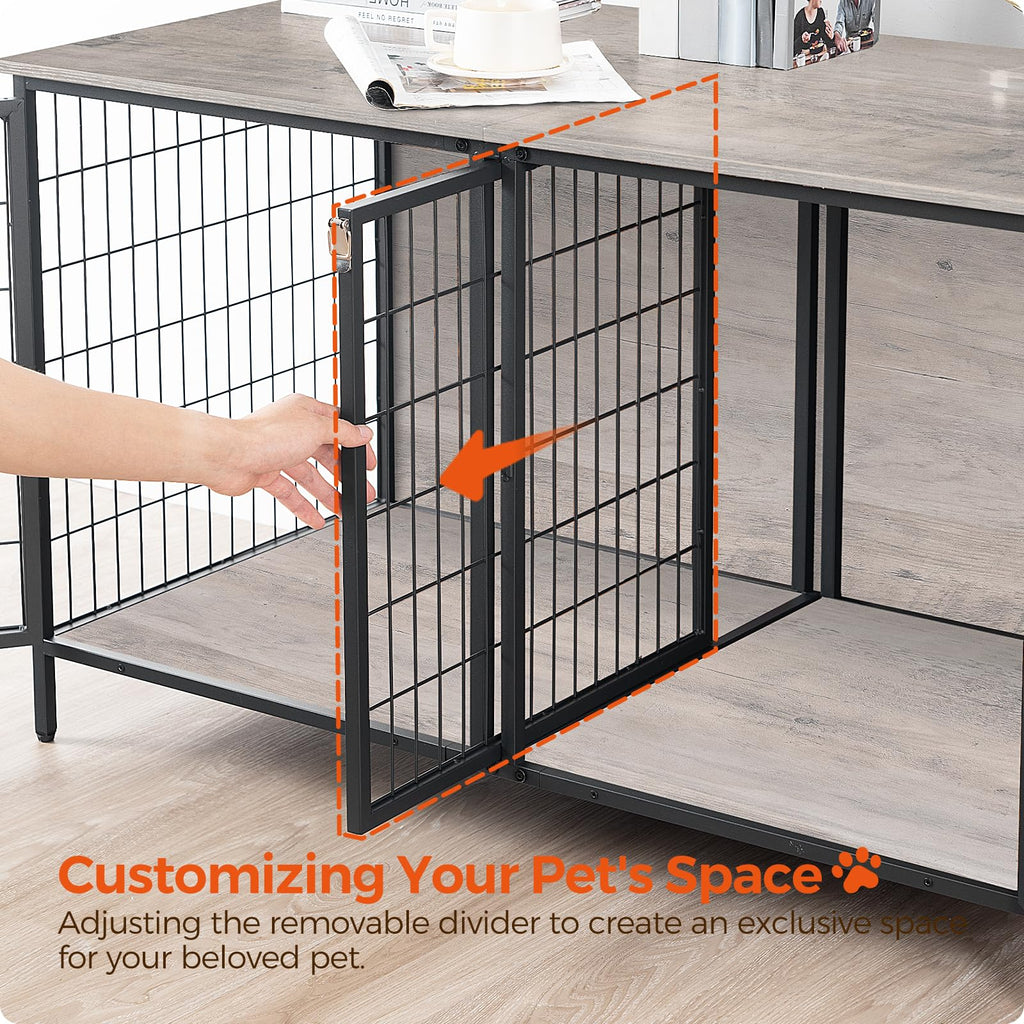 Greige Dog Crate Furniture A4362