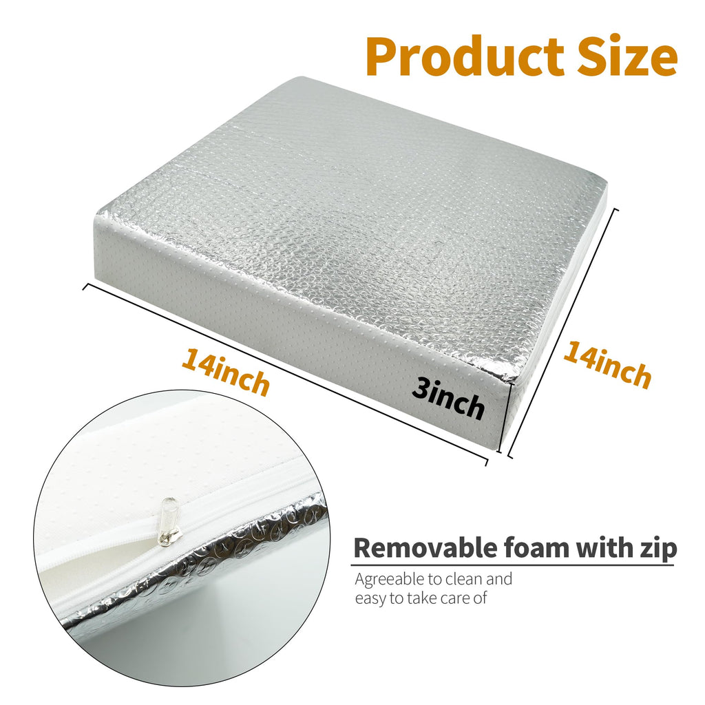 14"x14"x3" RV Vent Insulator (1-Pack) Reflective Skylight Cover E675614