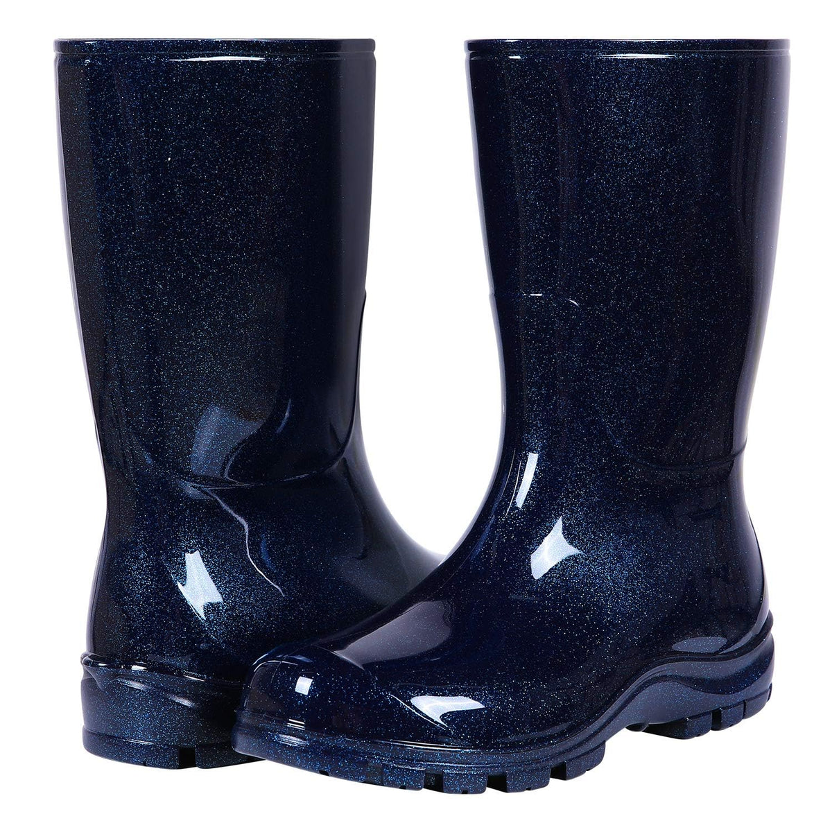 Women's Mid Calf Waterproof Rubber Rain Boots I635
