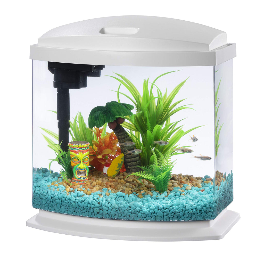 White 2.5 Gallon Aquarium Fish Tank Kit Q80940