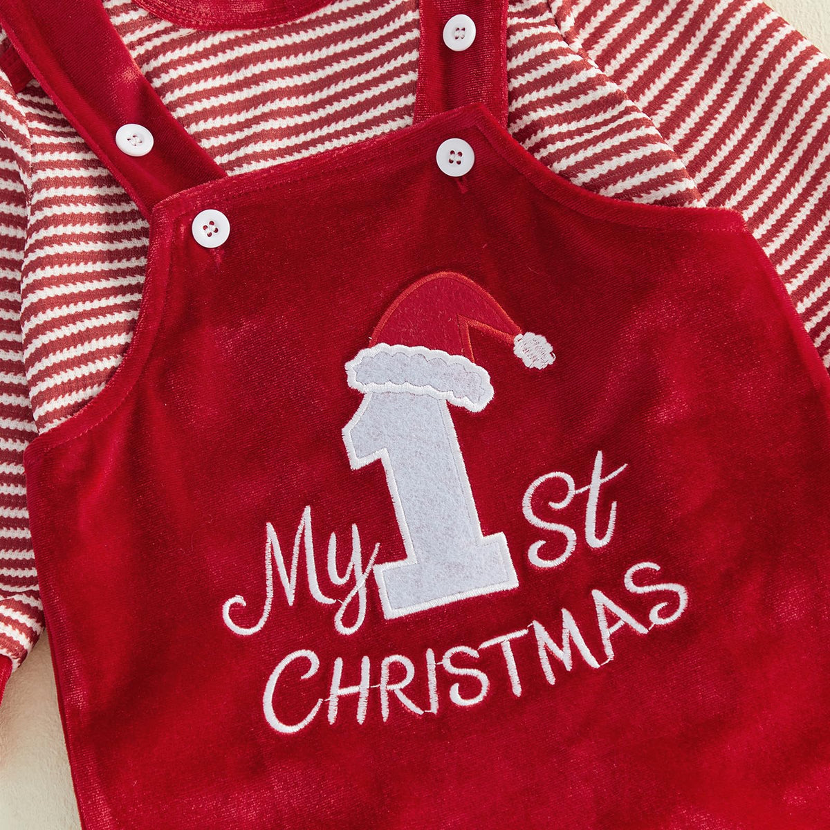 Christmas Baby Boy Outfit Romper Overalls Set T4347