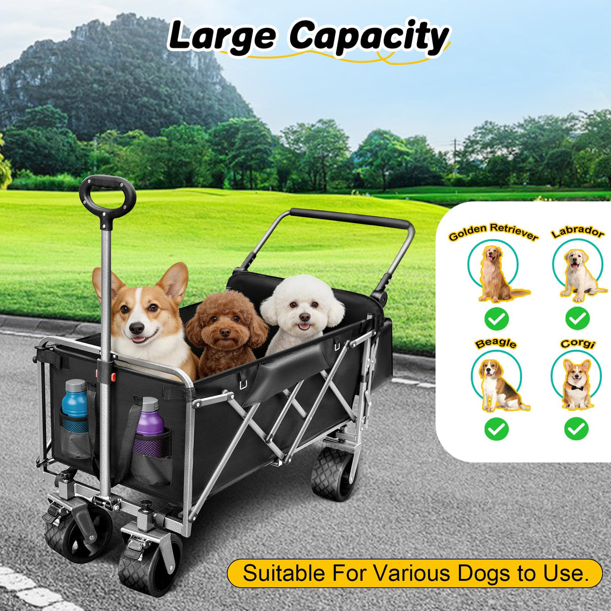 Large Dog Wagon Cart C35677