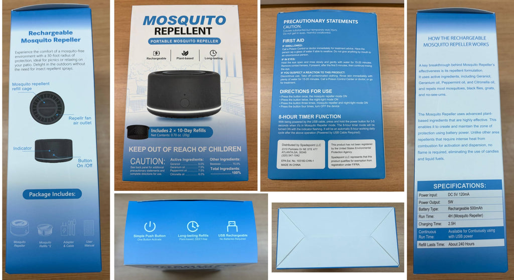 Rechargeable Mosquito Repeller with Refills P54446