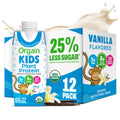 Organic Kids Vegan Protein Shakes Vanilla 8g Plant Protein 8 Fl Oz 12 Pack A80030