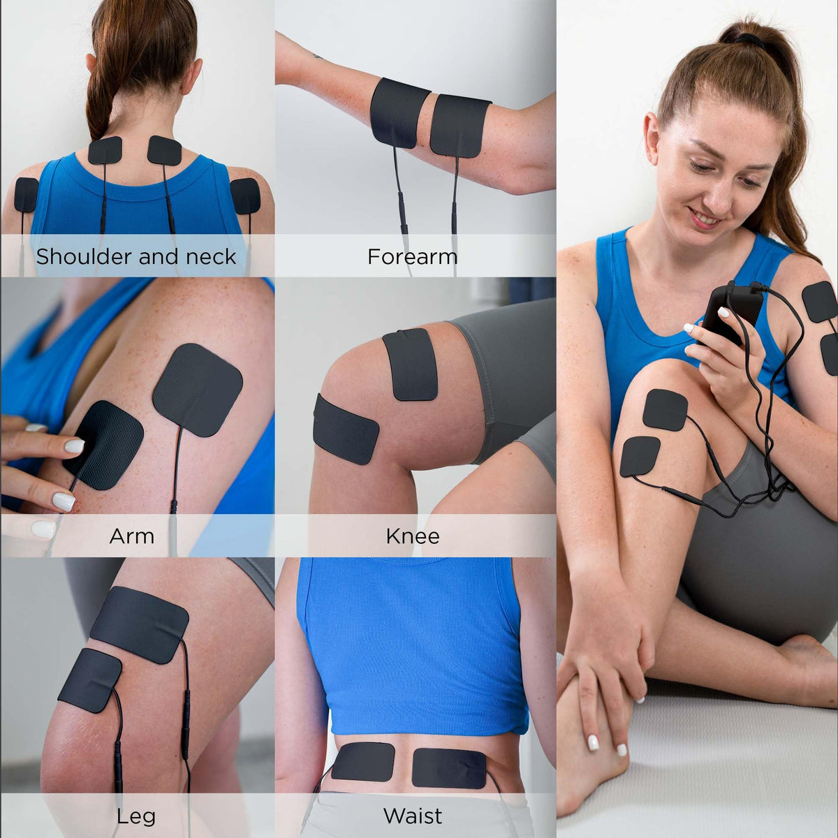 4 in 1 TENS Unit EMS Massage Muscle Stimulator Dual Channel Rechargeable U180256