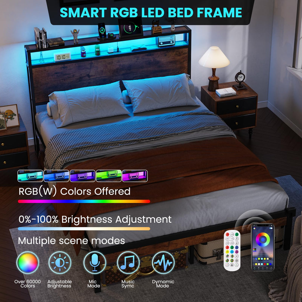 Full Size Bed Frame with Headboard A91488
