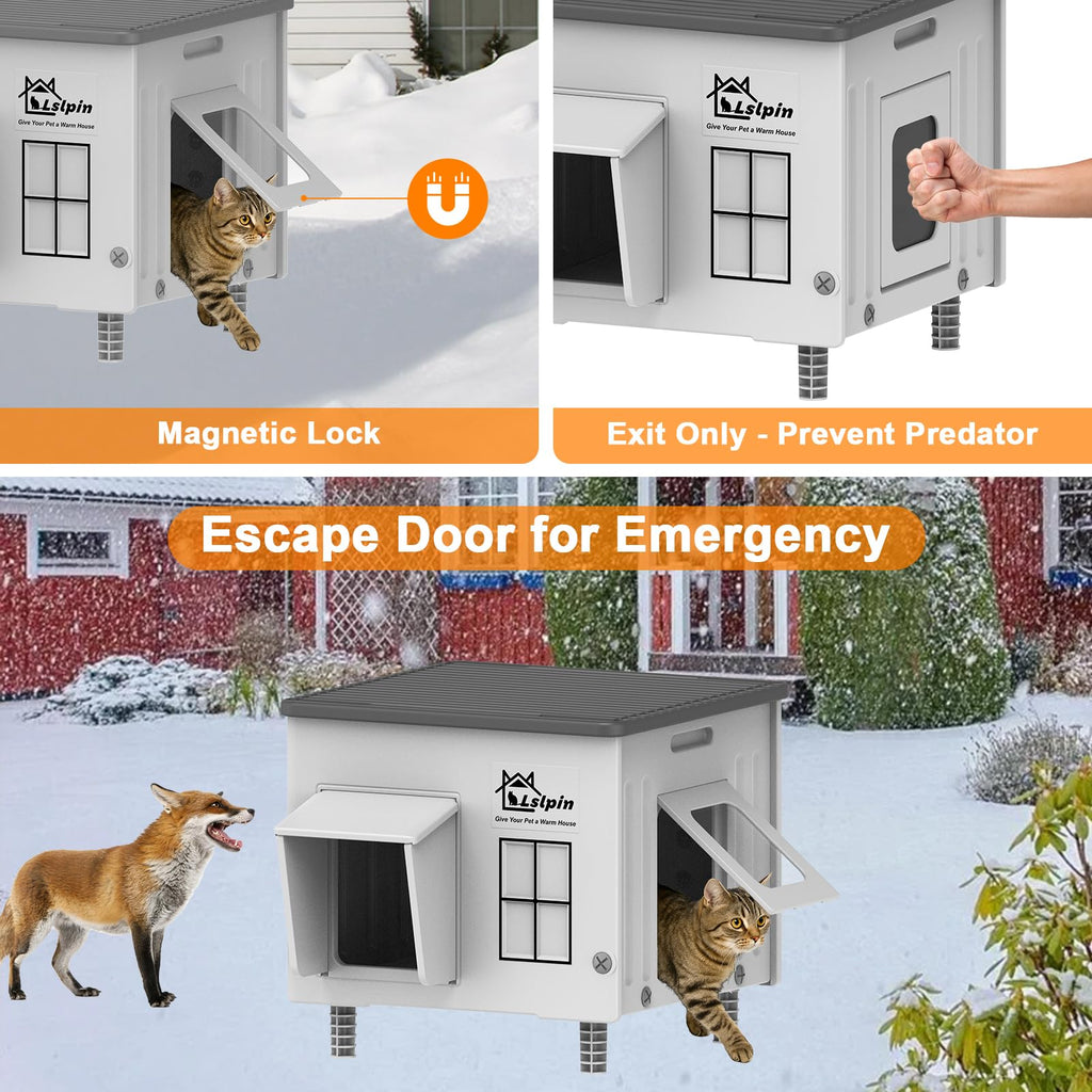 Heated Insulated Elevated Cat House M850