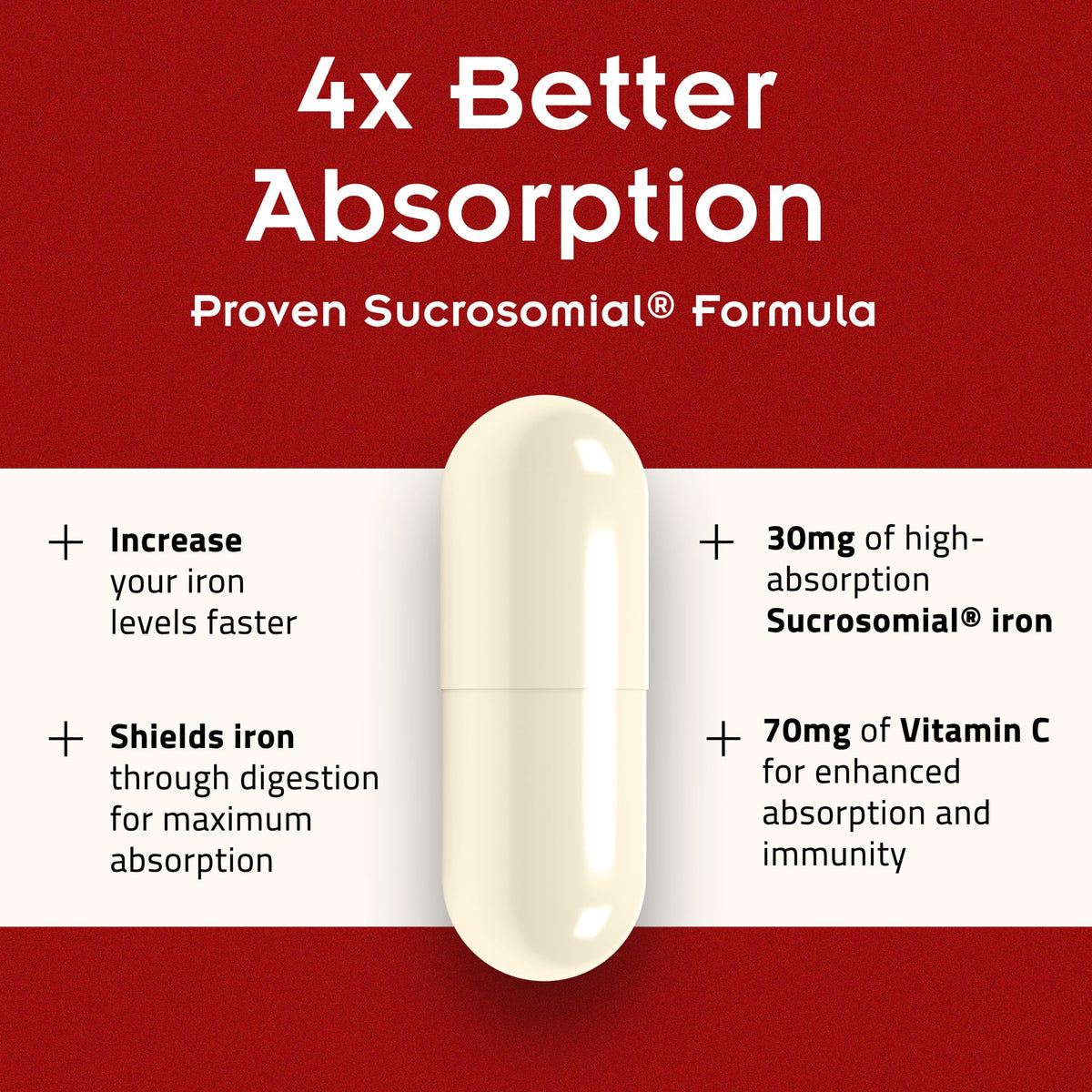 Iron Supplement with Vitamin C, 30ct S414