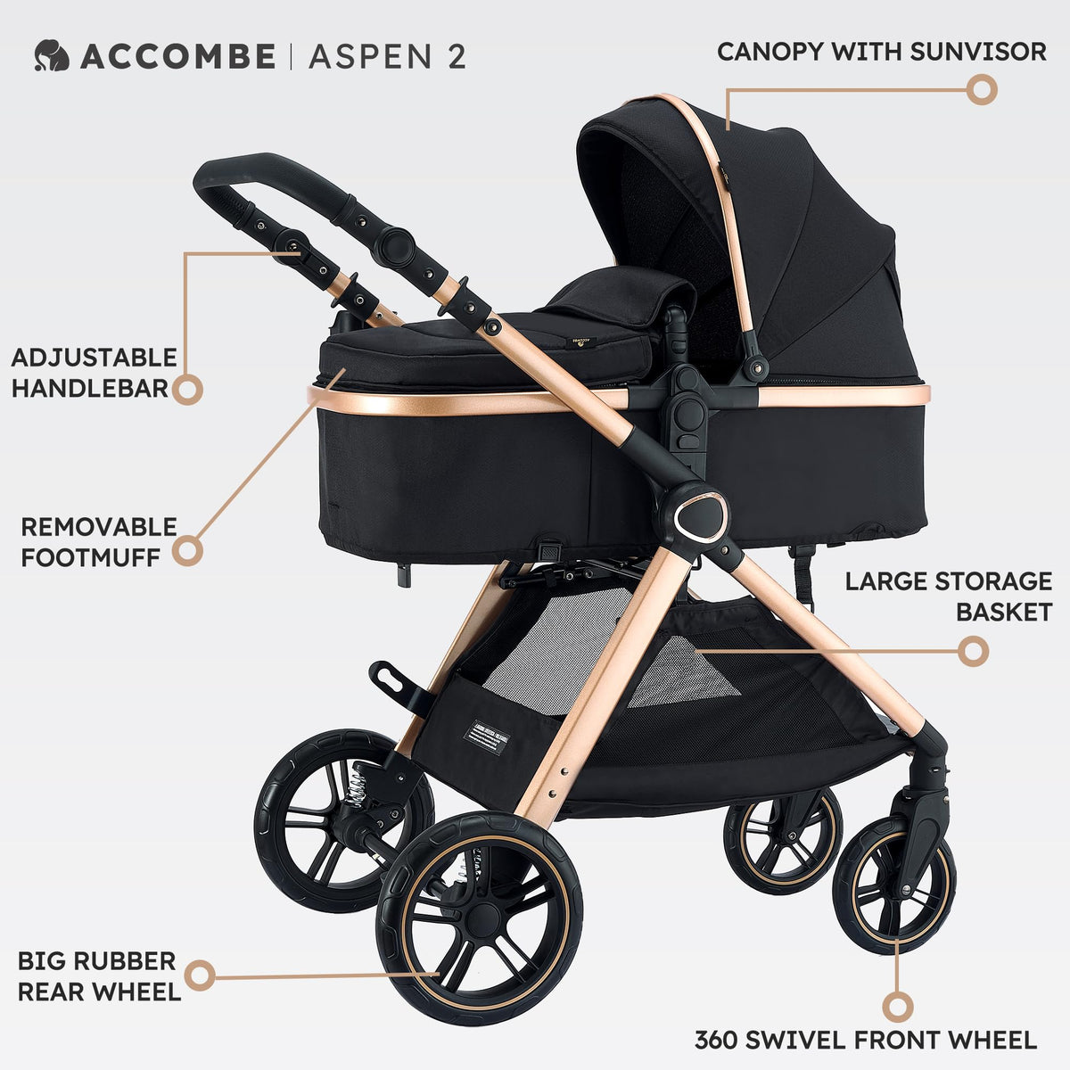 2-in-1 Convertible Baby Stroller E91086