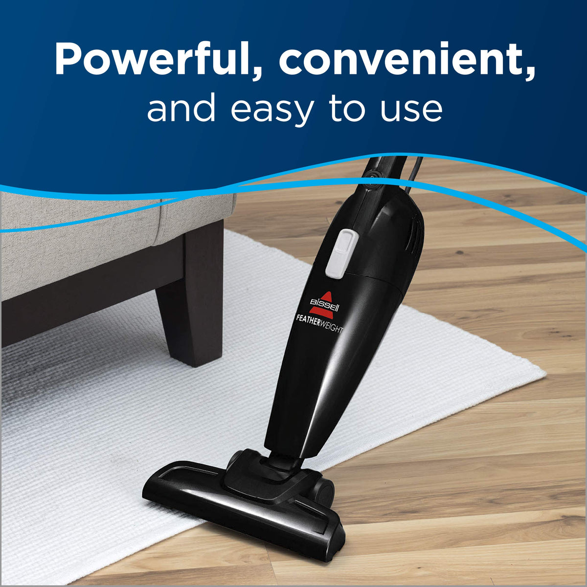 Bagged Lightweight Upright Vacuum Cleaner & Bagless Stick Vacuum with Crevice Tool E63311