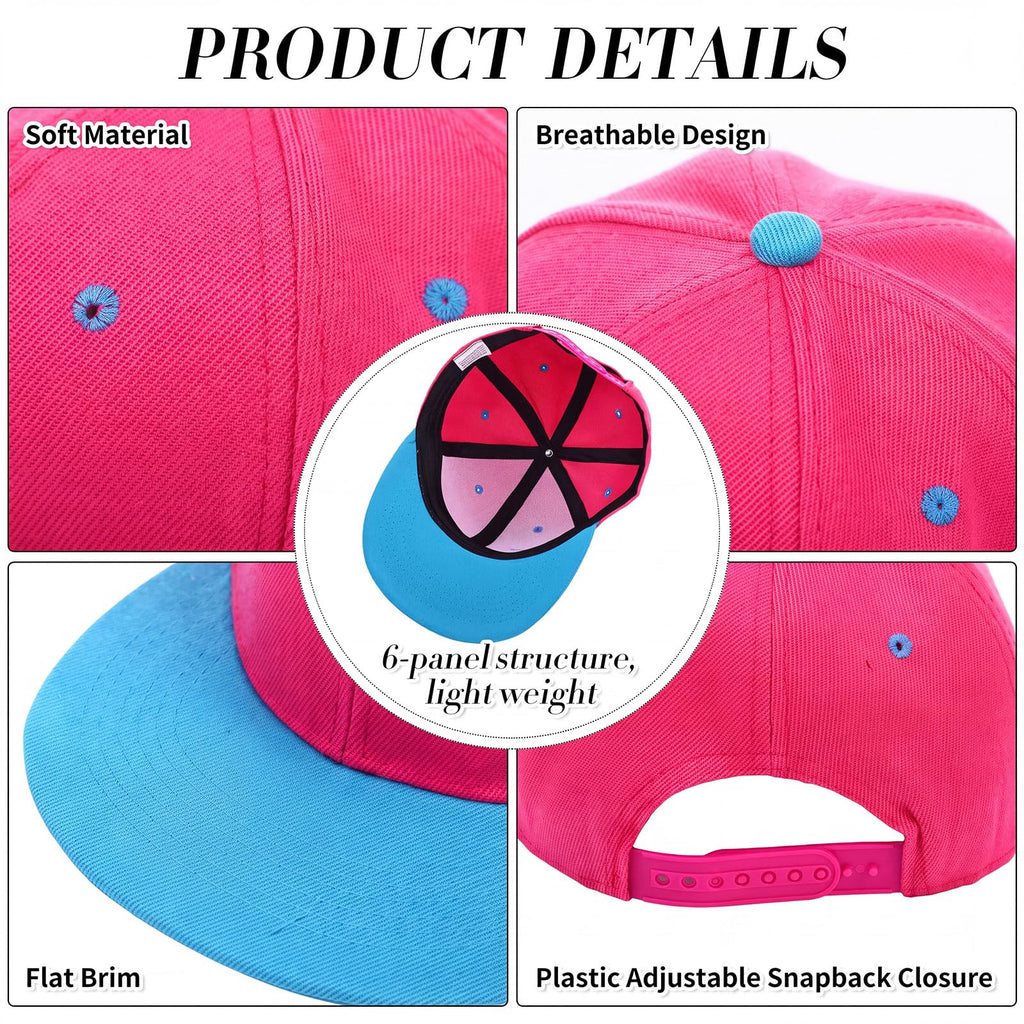 30 Pcs Flat Bill Snapback Hats Bulk Adjustable K8279