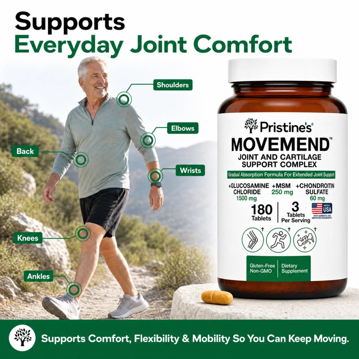 Glucosamine MSM Chondroitin Joint Support 180 Tablets G95277