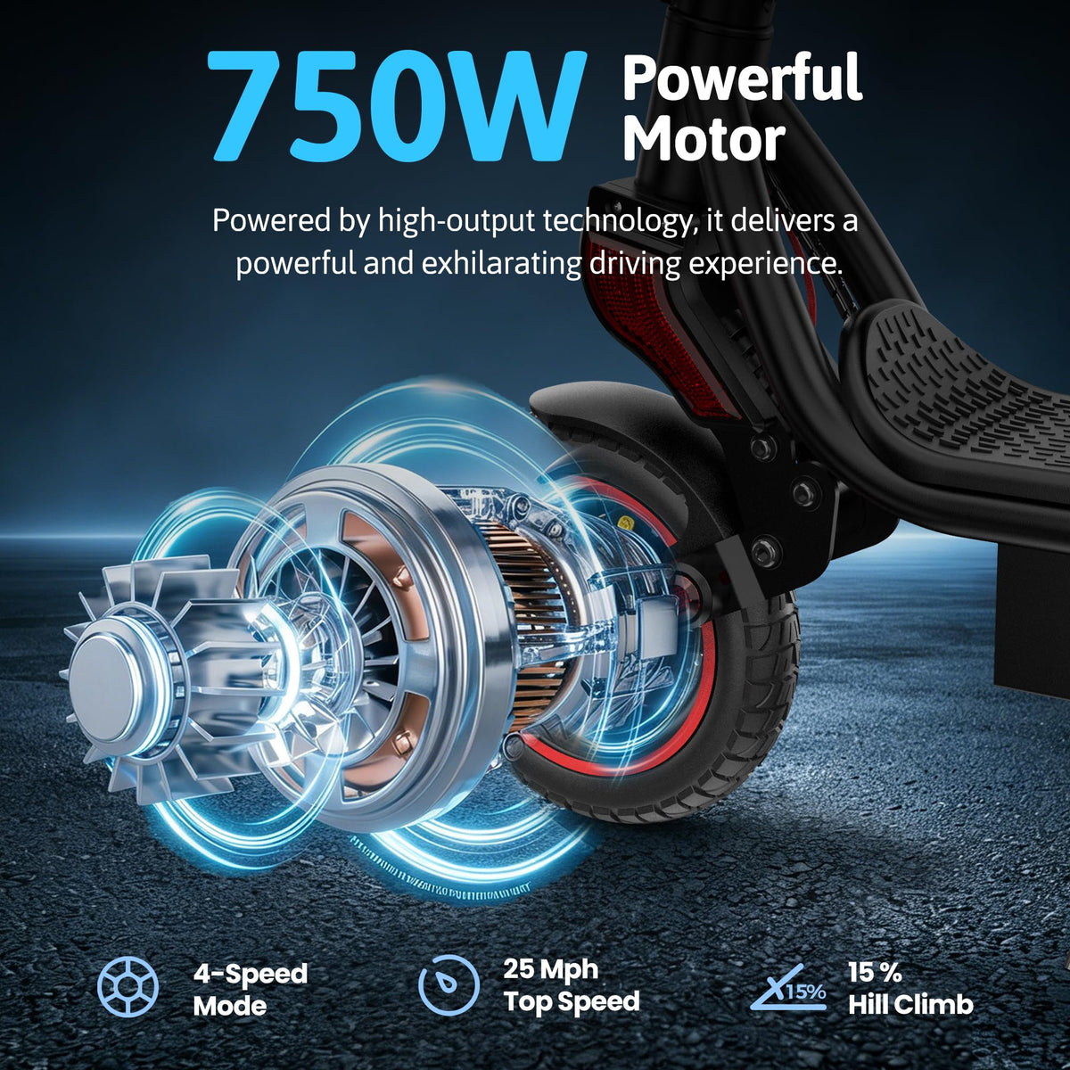500W Electric Scooter with 10" Tires T590