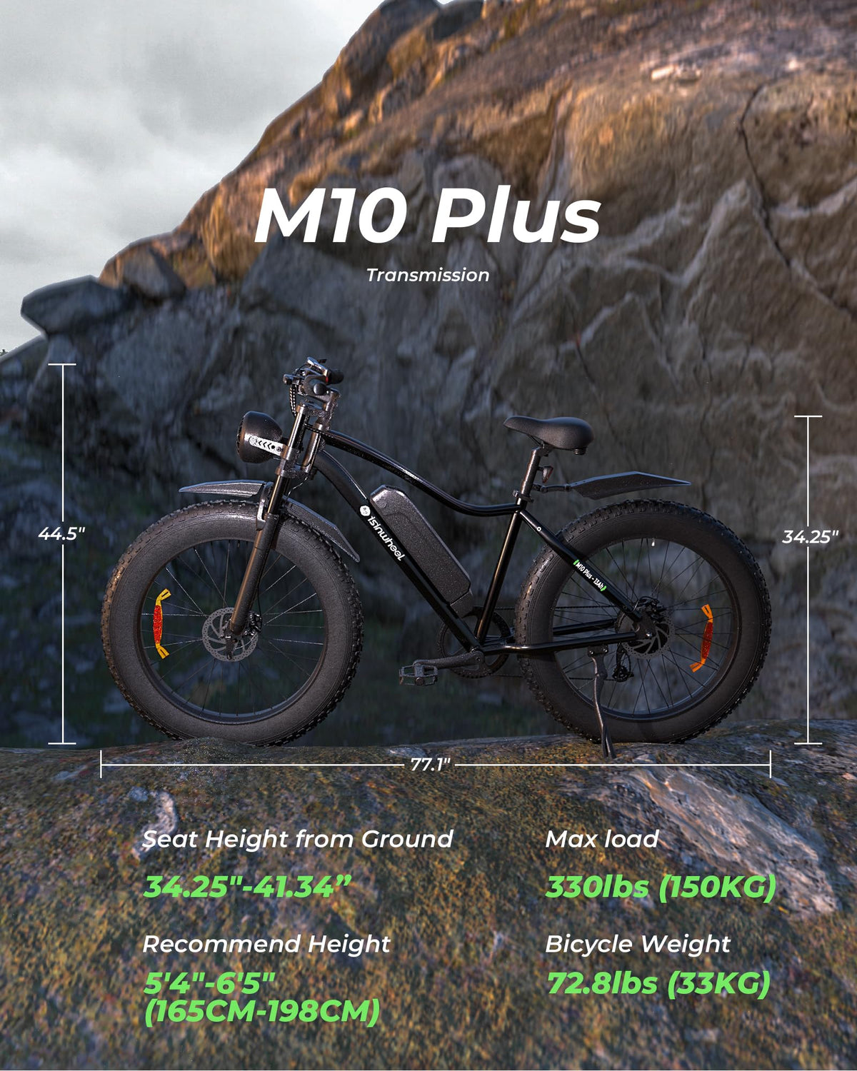 1000W 22 MPH 20"x4" Fat Tire Electric Bike R32267