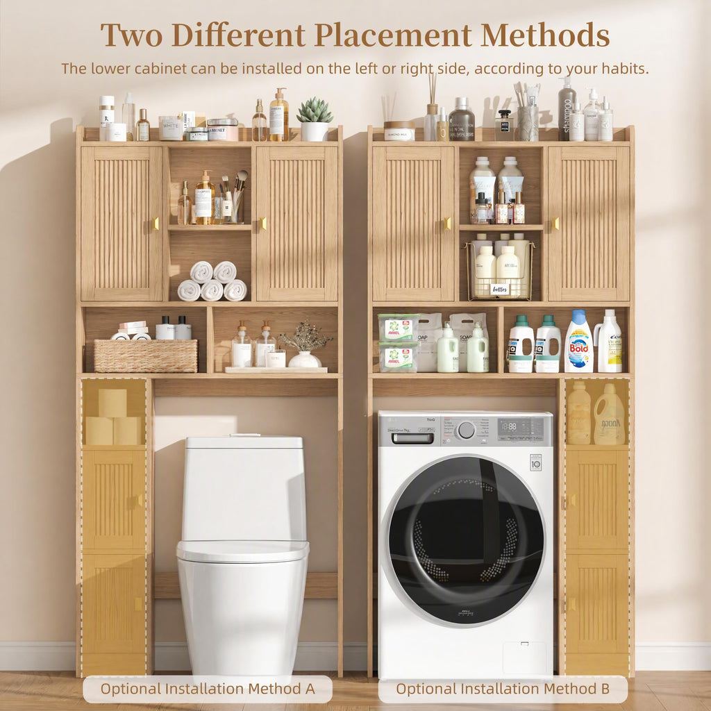 Over The Toilet Storage Cabinet with 4 Doors J267