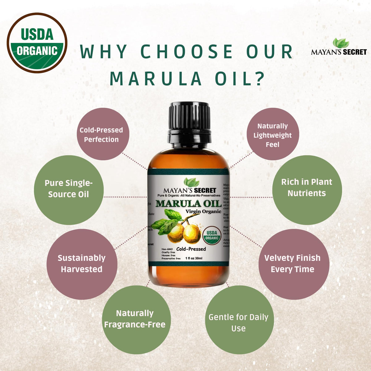 Organic Marula Oil 1 oz X7323