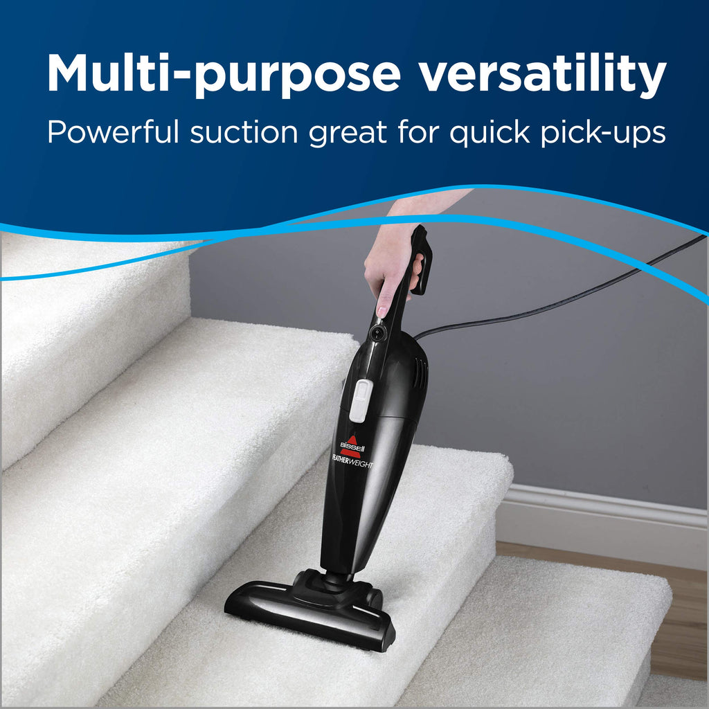Bagged Lightweight Upright Vacuum Cleaner & Bagless Stick Vacuum with Crevice Tool E63311
