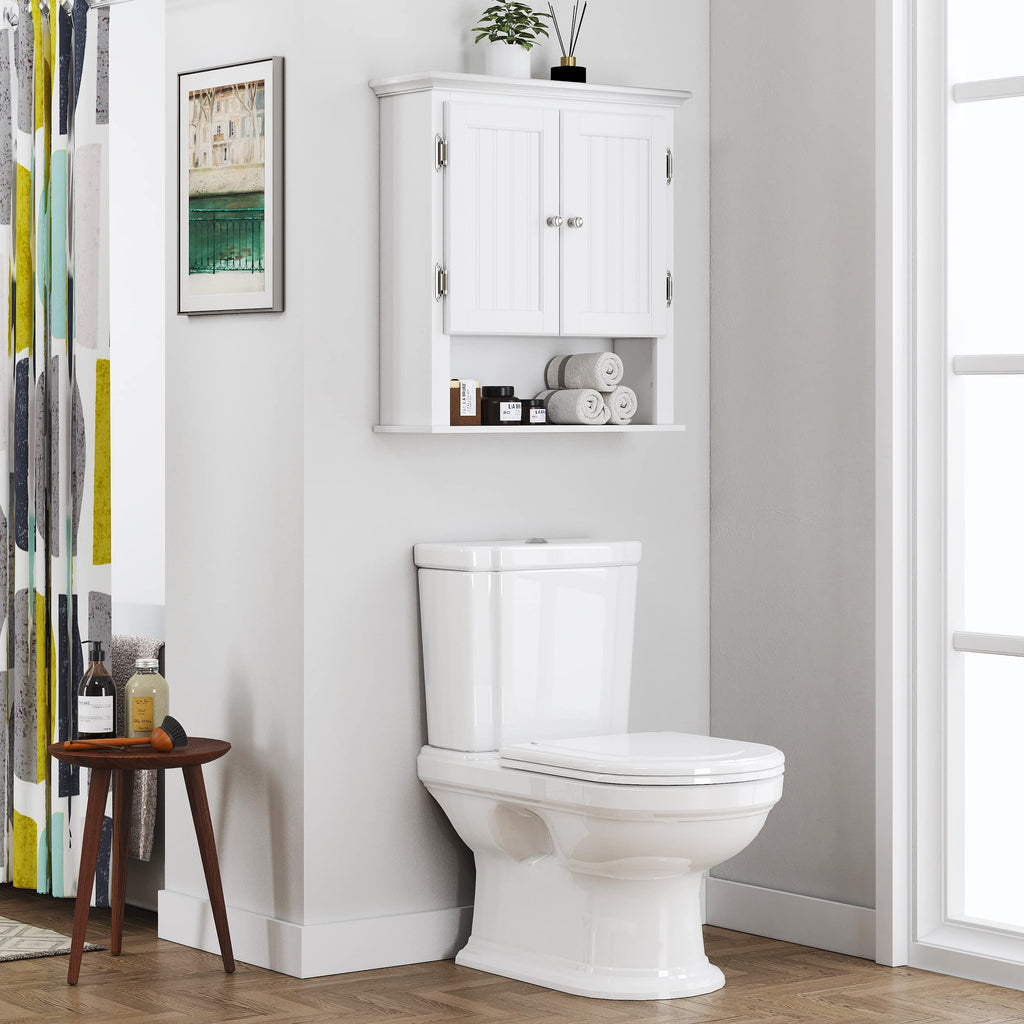 White Wall-Mounted Bathroom Cabinet V8344