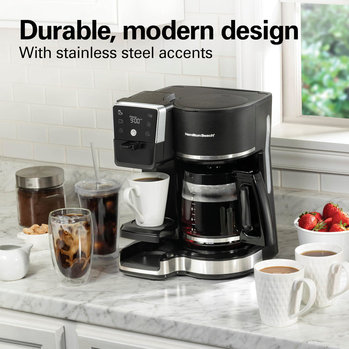 2-Way Drip Coffee Maker & Single Serve Coffee Machine E848671