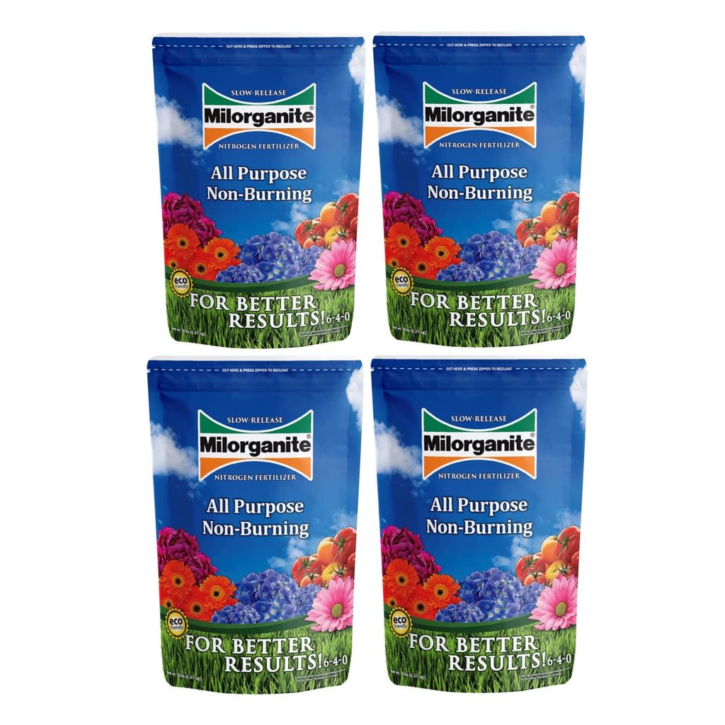 Slow-Release Nitrogen 6-4-0 Fertilizer, 5 Pound Bag (Pack of 4) T980