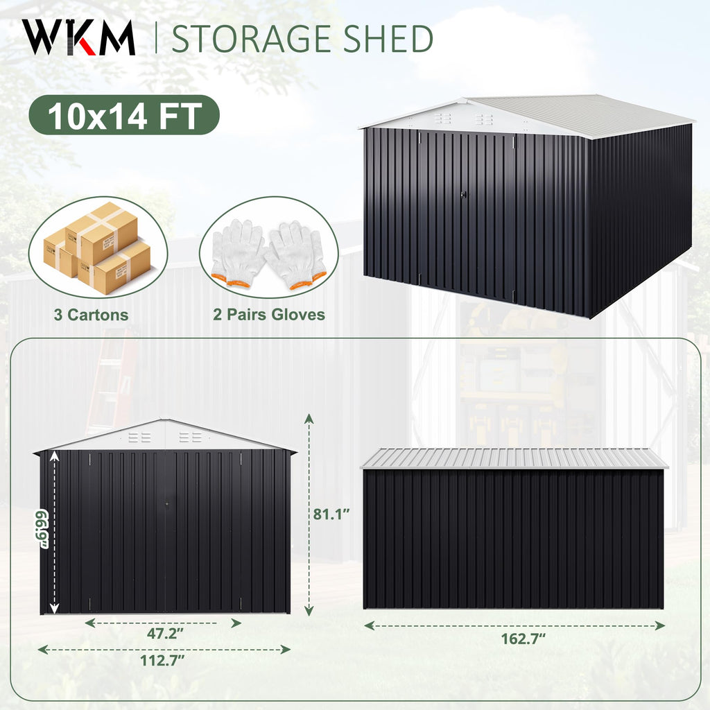 10x14 FT Outdoor Storage Shed B371