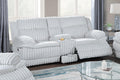 Light Gray Corduroy Manual Motion Loveseat G57475