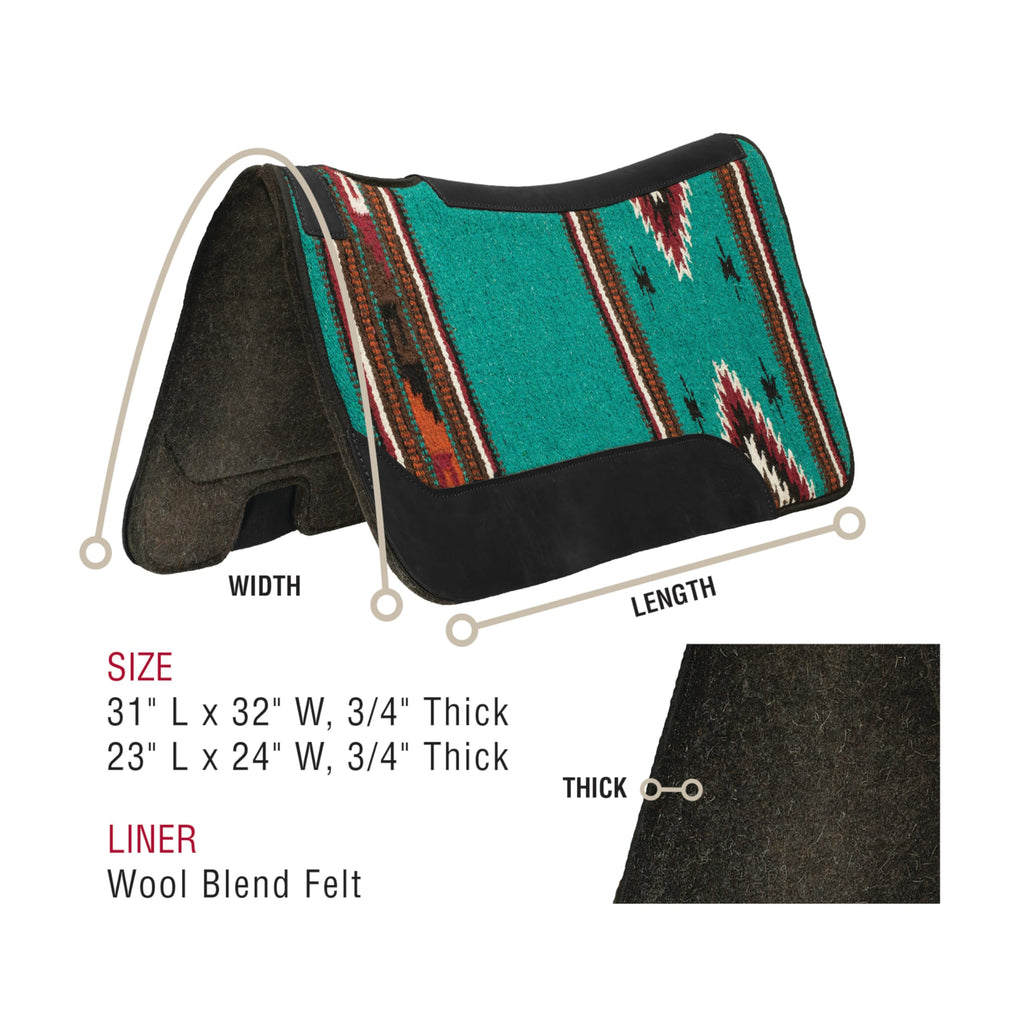 Contoured Single Weave Wool Blend Felt Pony Saddle Pad Y53289
