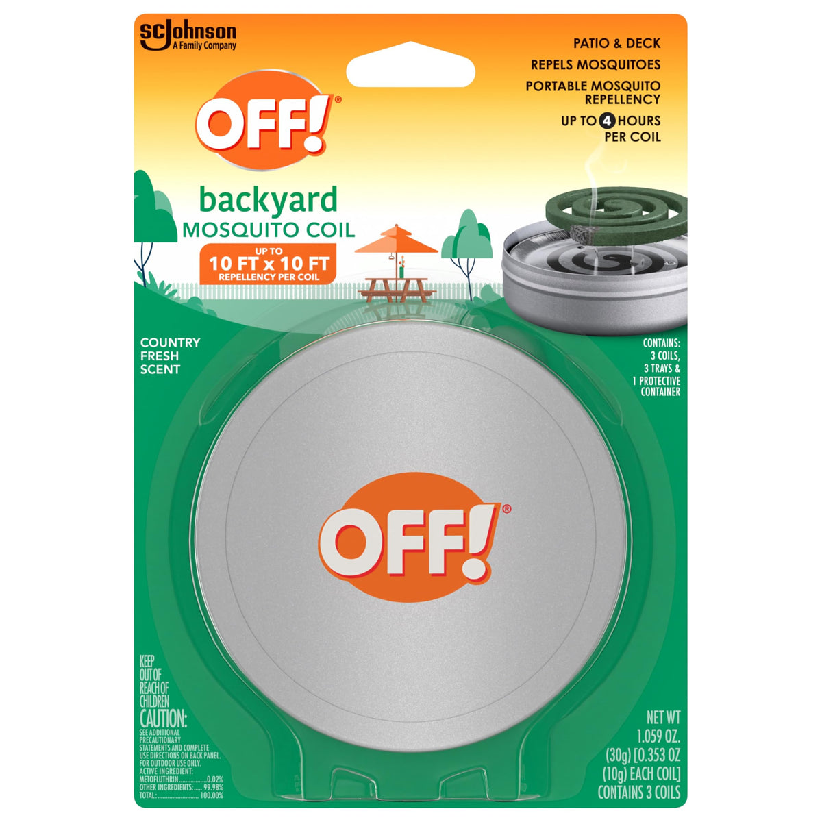 Outdoor Mosquito Repellent Coil Starter Pack Country Fresh Scent 3 Piece K1517